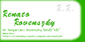 renato rovenszky business card